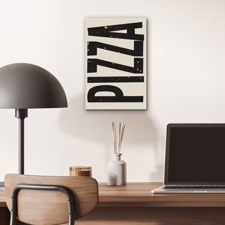Aluminium schilderij - Pizza - Decoratie - Japandi - Vintage — 6