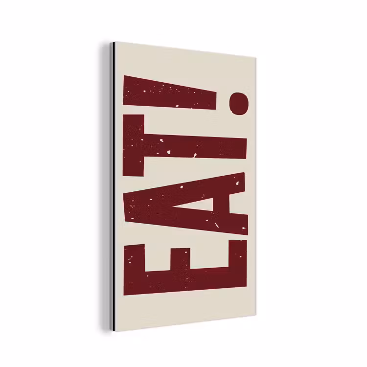 Aluminium schilderij - Red - Eten - Vintage - Decoratie — 1