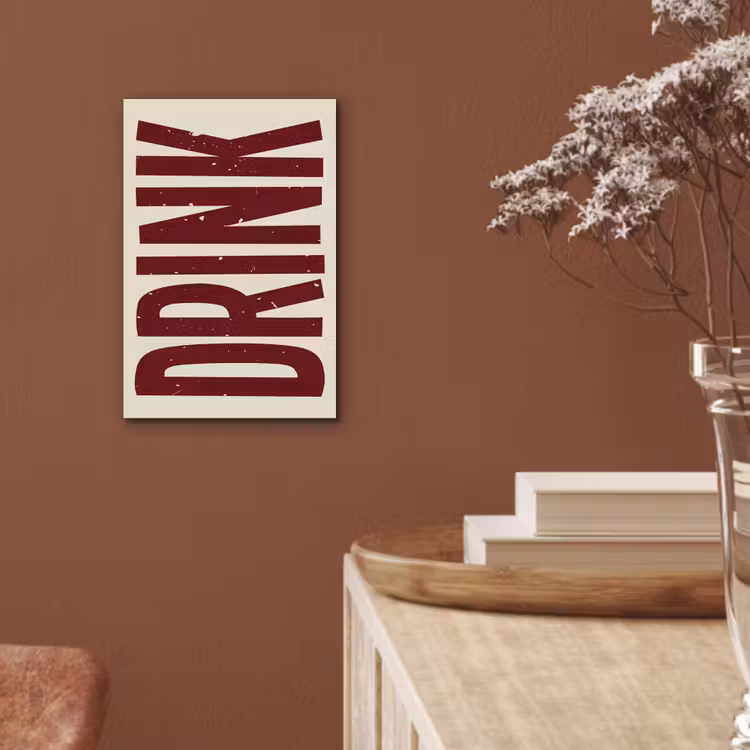 Aluminium schilderij - Rood - Vintage - Decoratie - Japandi — 5