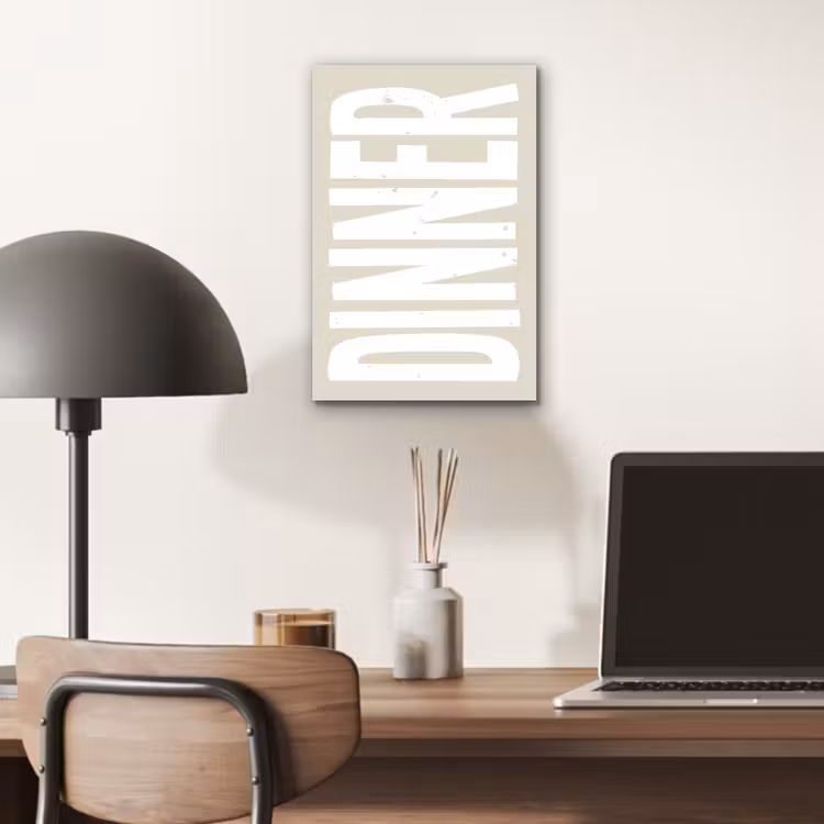 Aluminium schilderij - Vintage - Beige - Japandi - Wit — 6