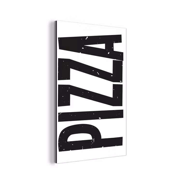 Aluminium schilderij - Pizza - Japandi - Decoratie - Vintage — 1