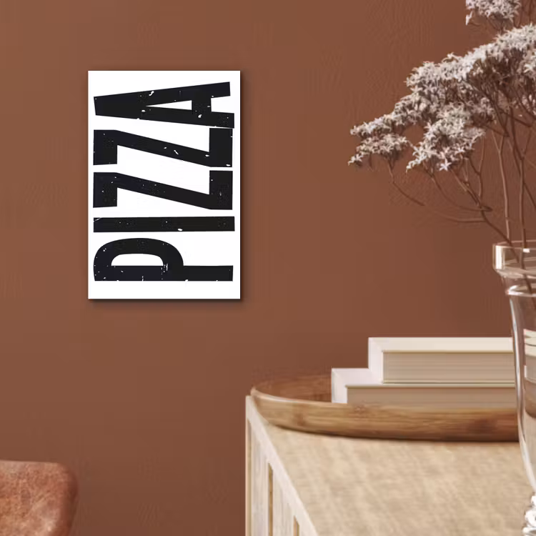 Aluminium schilderij - Pizza - Japandi - Decoratie - Vintage — 5