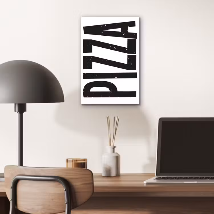 Aluminium schilderij - Pizza - Japandi - Decoratie - Vintage — 6