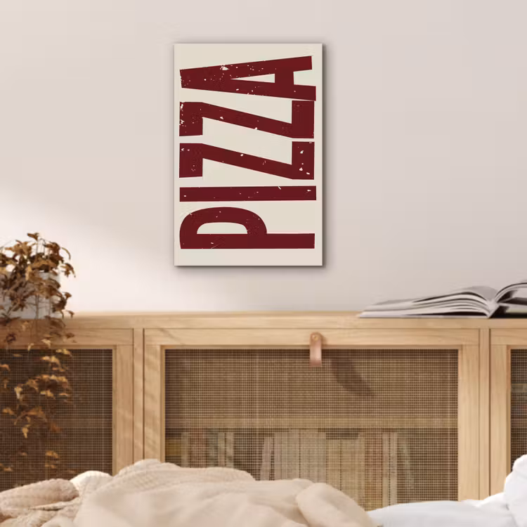 Aluminium schilderij - Pizza - Vintage - Decoratie - Japandi — 4