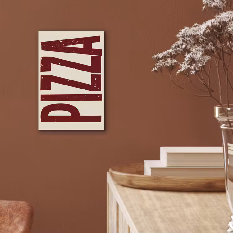 Aluminium schilderij - Pizza - Vintage - Decoratie - Japandi — 5