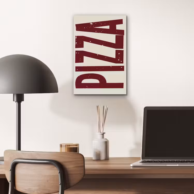 Aluminium schilderij - Pizza - Vintage - Decoratie - Japandi — 6