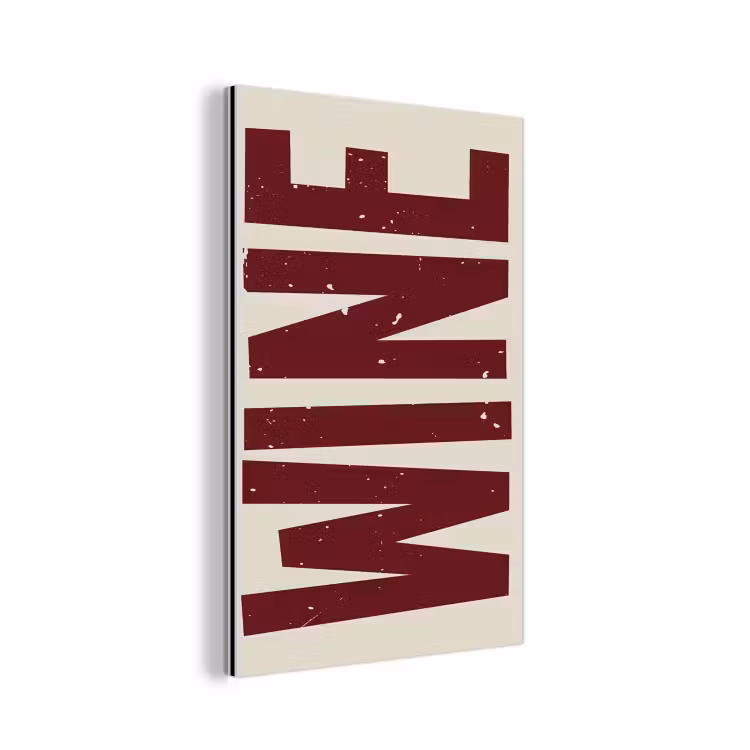 Aluminium schilderij - Wine - Red - Decoratie - Japandi — 1