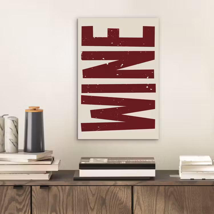 Aluminium schilderij - Wine - Red - Decoratie - Japandi — 2