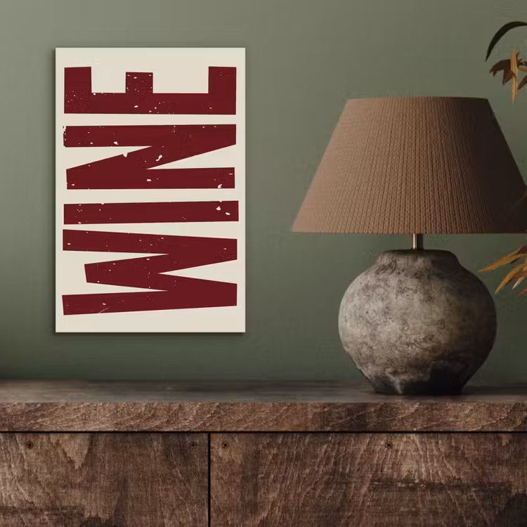 Aluminium schilderij - Wine - Red - Decoratie - Japandi — 3