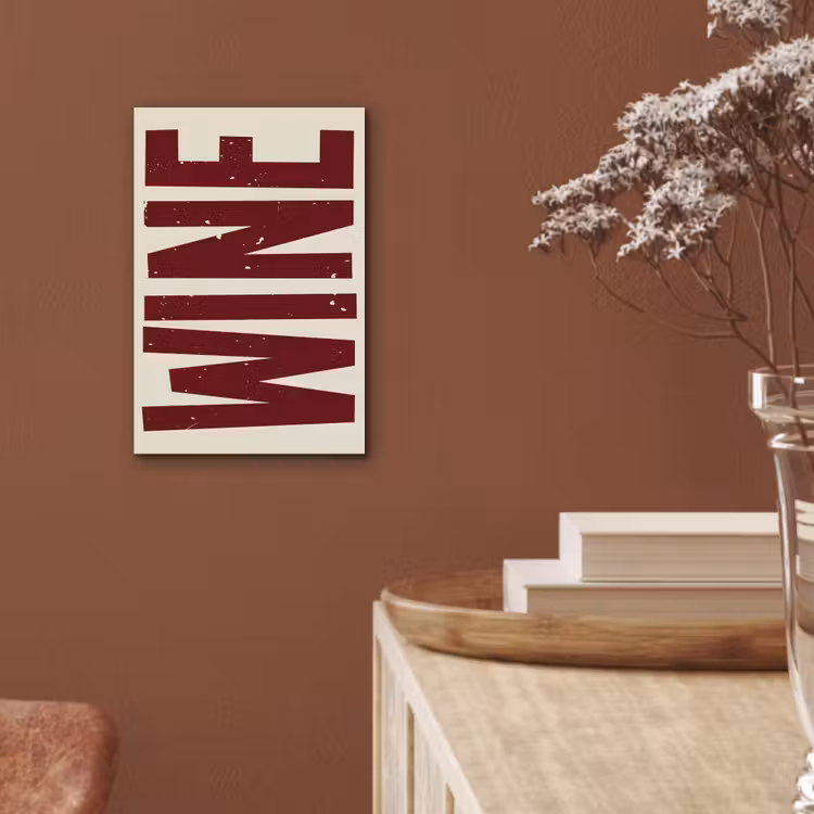 Aluminium schilderij - Wine - Red - Decoratie - Japandi — 5