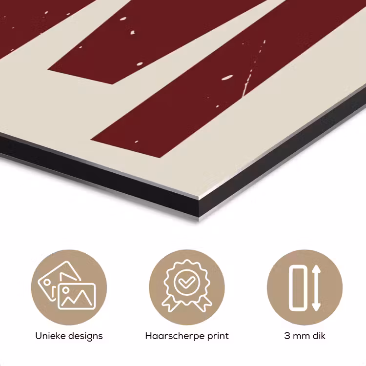 Aluminium schilderij - Wine - Red - Decoratie - Japandi — 7