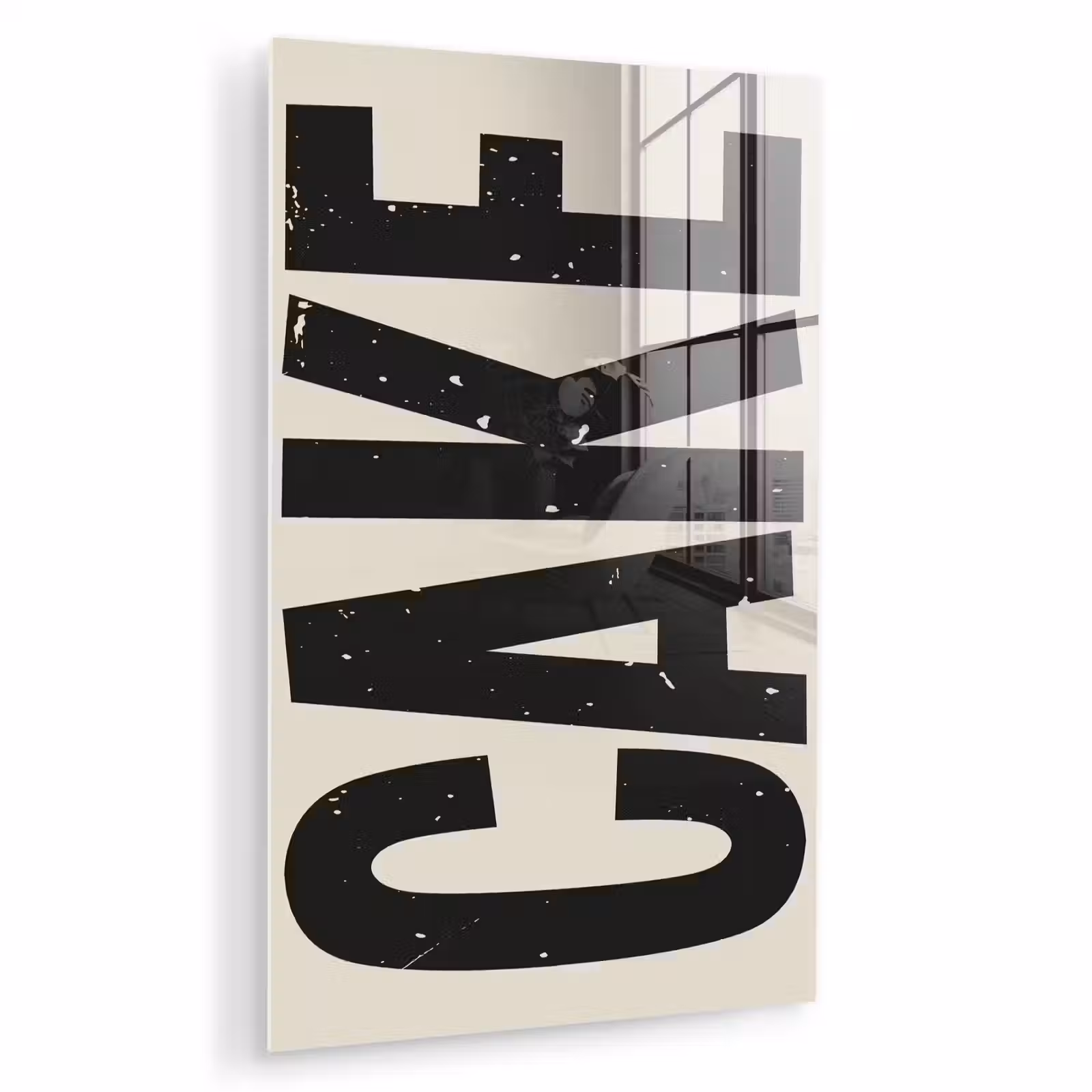 Glas schilderij - Beige - Japandi - Cake - Decoratie — 1