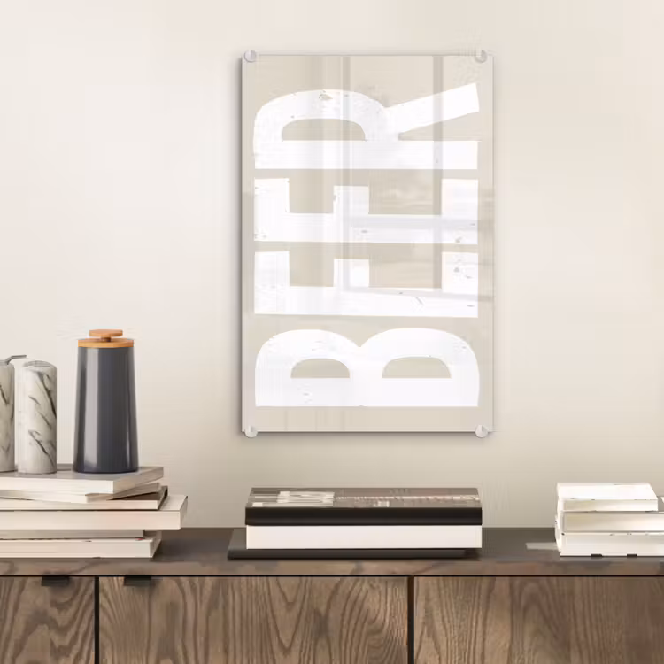 Glas schilderij - Beer - Japandi - Beige - Decoratie — 2