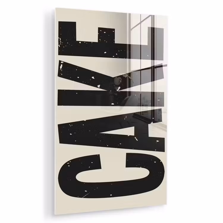 Glas schilderij - Beige - Japandi - Cake - Decoratie — 1