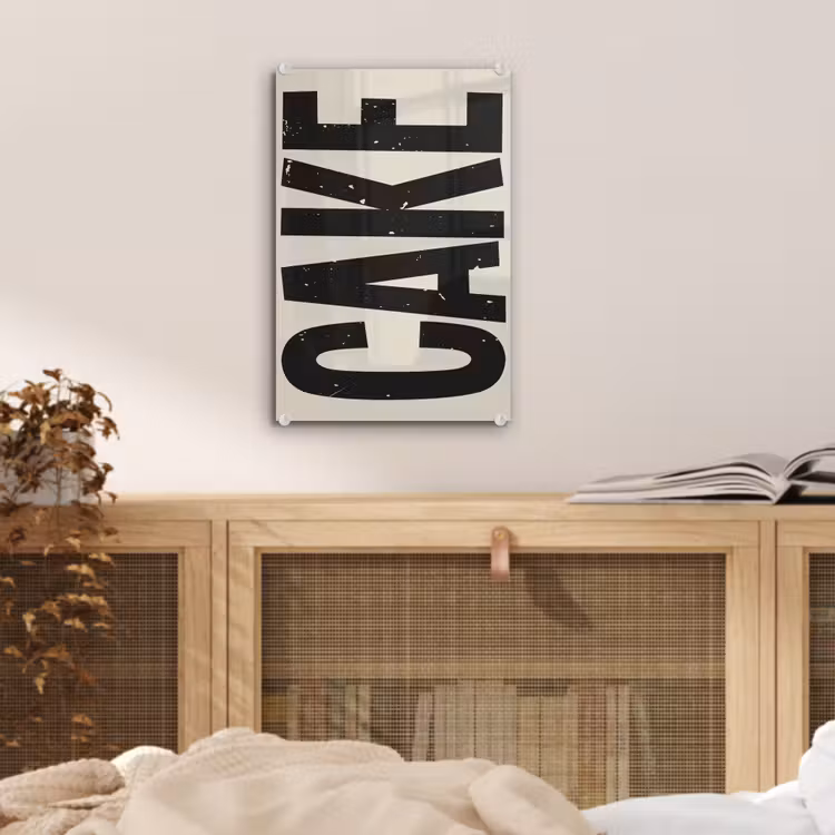 Glas schilderij - Beige - Japandi - Cake - Decoratie — 5