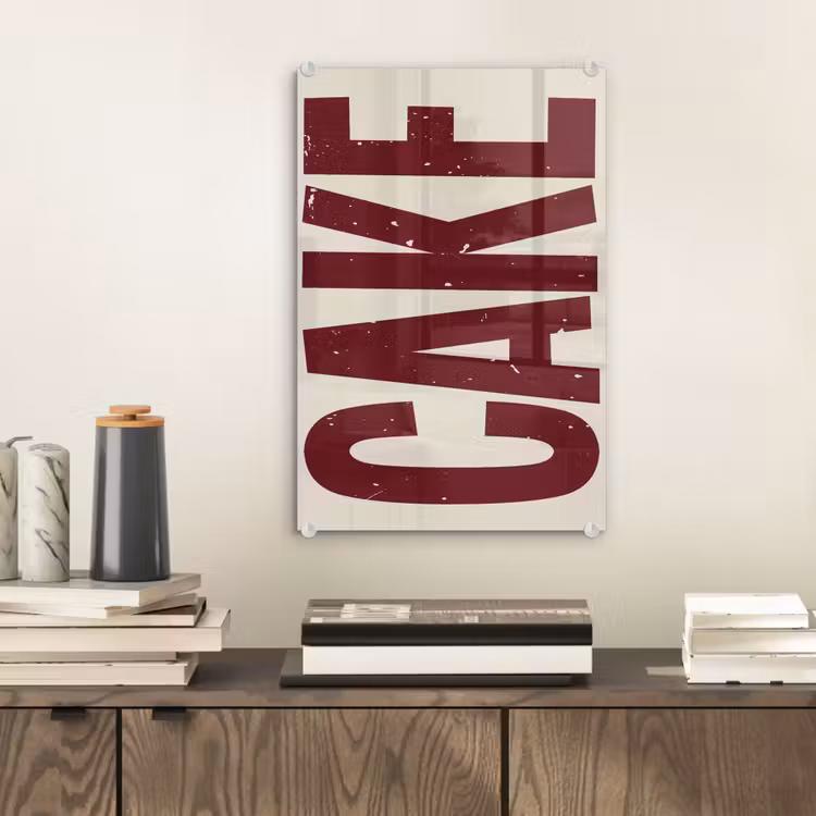 Glas schilderij - Red - Cake - Decoratie - Eten — 2