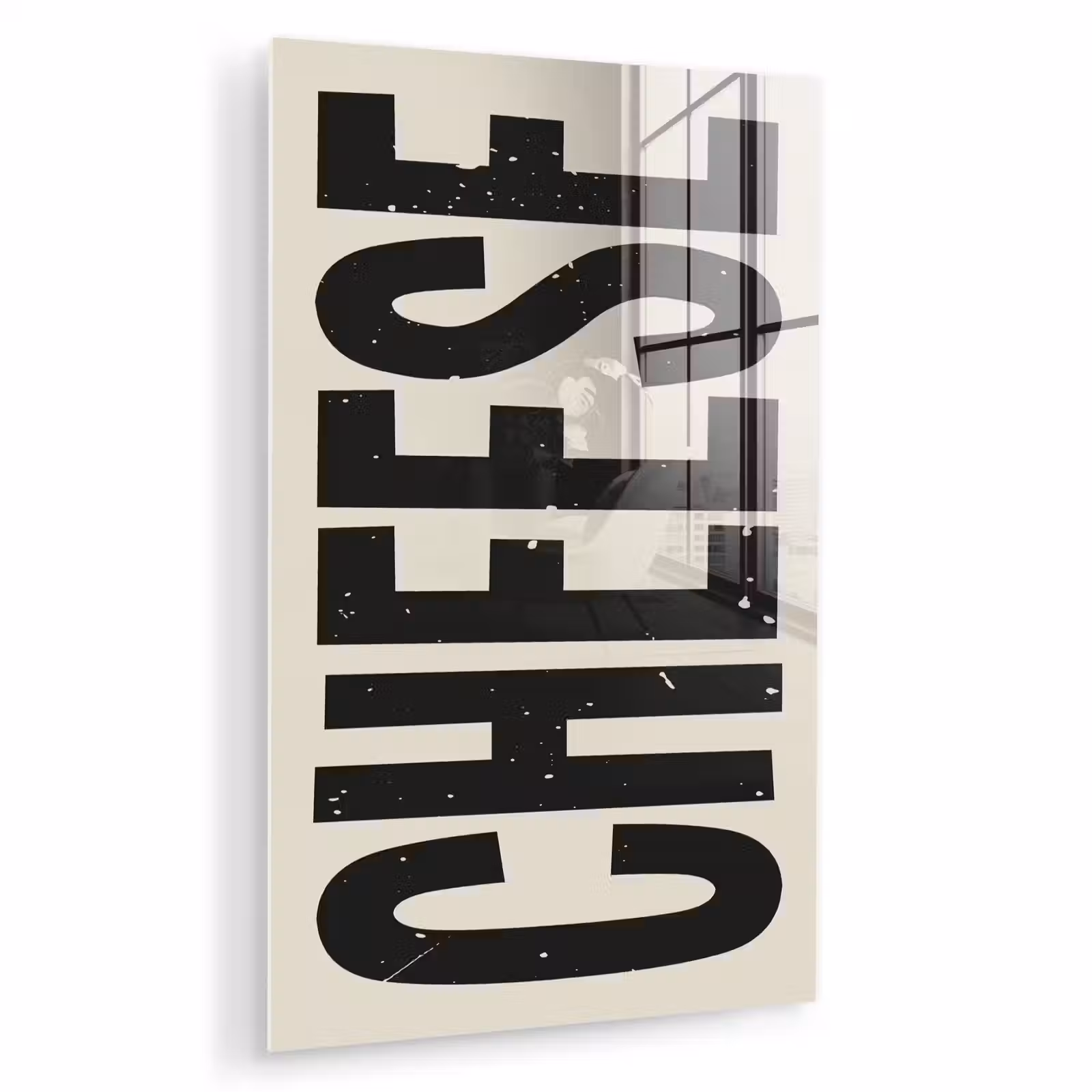 Glas schilderij - Kaas - Decoratie - Beige - Cheese — 1