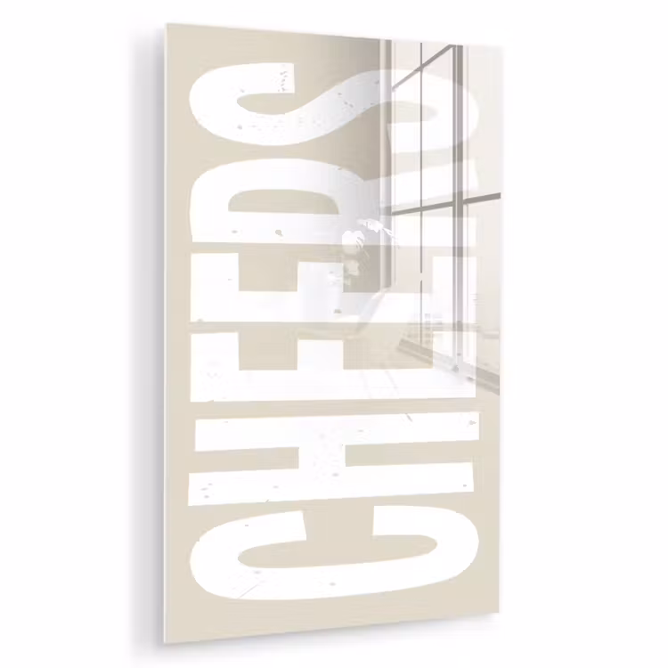 Glas schilderij - Cheers - Feest - Japandi - Vintage — 1