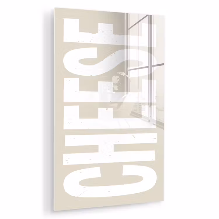 Glas schilderij - Food - Japandi - Cheese - Decoratie — 1