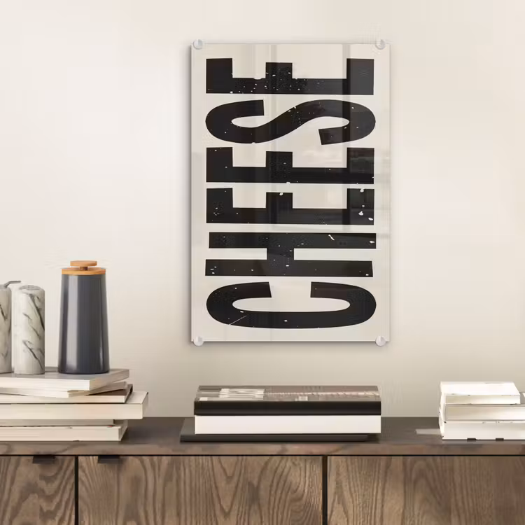 Glas schilderij - Kaas - Decoratie - Beige - Cheese — 2