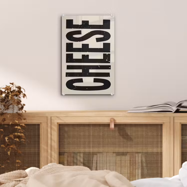 Glas schilderij - Kaas - Decoratie - Beige - Cheese — 5