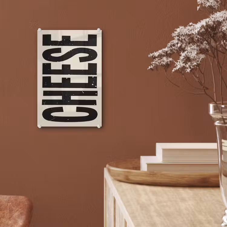 Glas schilderij - Kaas - Decoratie - Beige - Cheese — 6