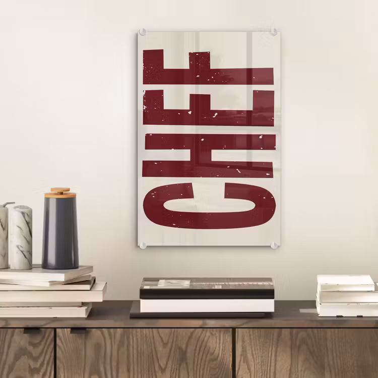 Glas schilderij - Chef - Rood - Japandi - Vintage — 2