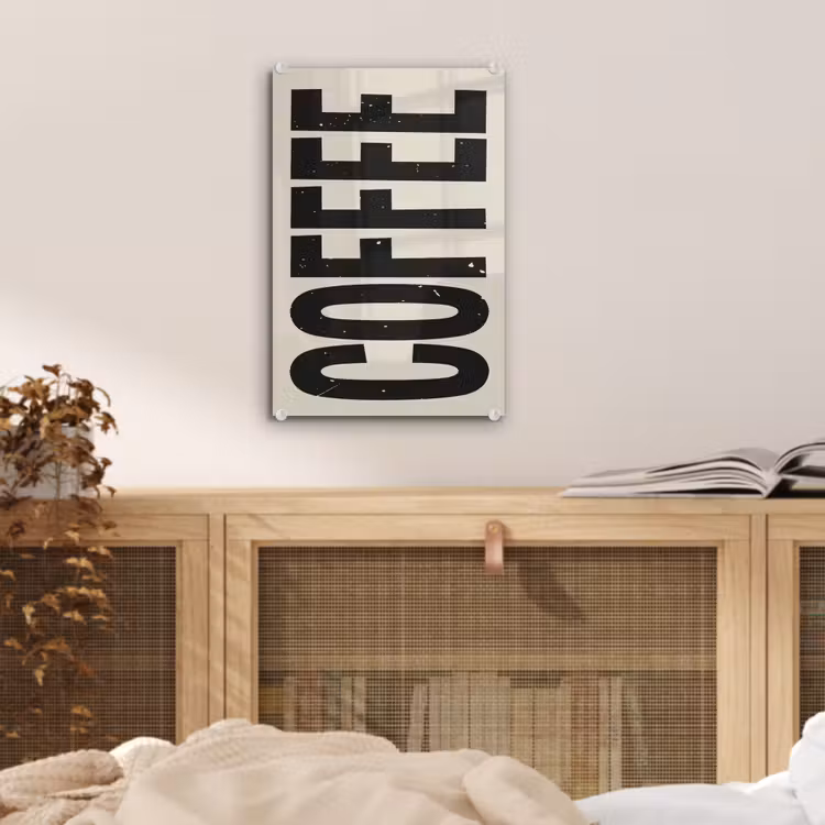 Glas schilderij - Japandi - Koffie - Decoratie - Vintage — 5