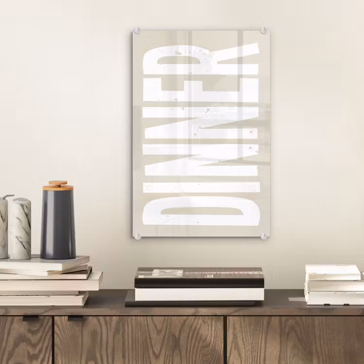 Glas schilderij - Vintage - Beige - Japandi - Wit — 2