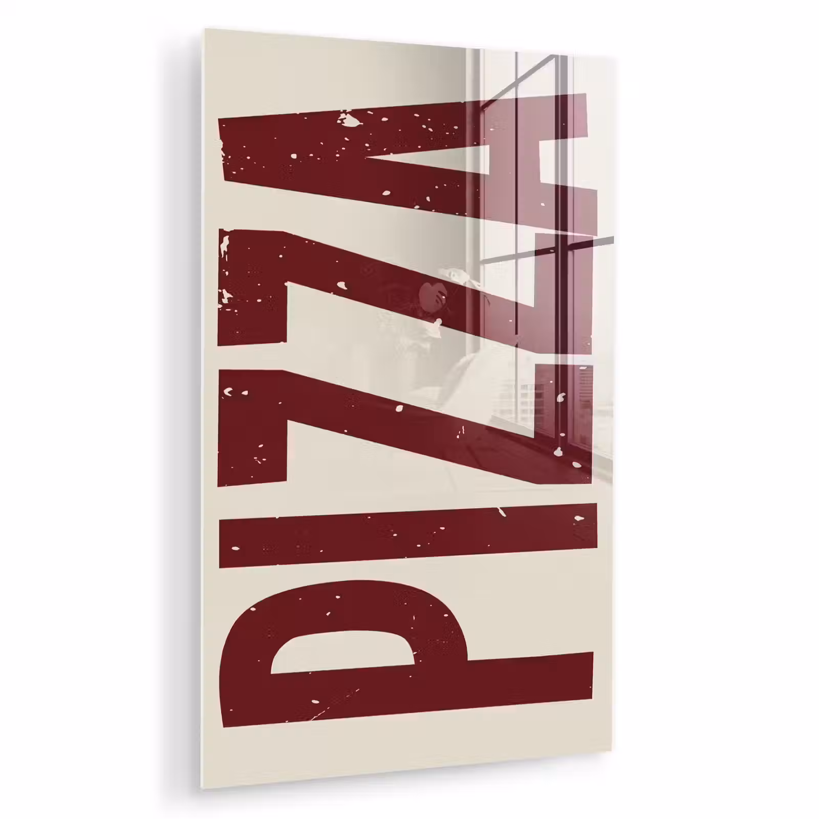 Glas schilderij - Pizza - Vintage - Decoratie - Japandi — 1