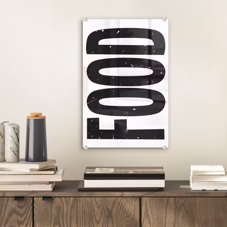 Glas schilderij - Food - Zwart - Wit - Decoratie — 2