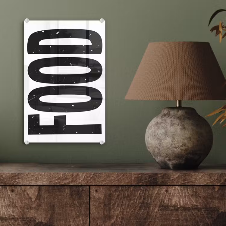 Glas schilderij - Food - Zwart - Wit - Decoratie — 4