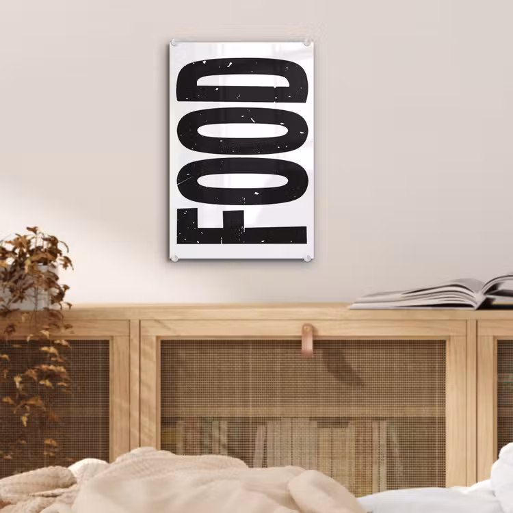 Glas schilderij - Food - Zwart - Wit - Decoratie — 5
