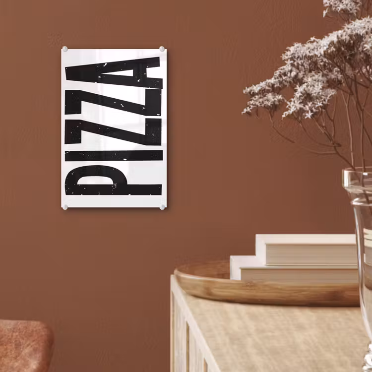 Glas schilderij - Pizza - Japandi - Decoratie - Vintage — 6