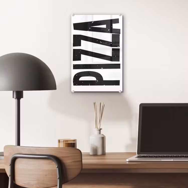 Glas schilderij - Pizza - Japandi - Decoratie - Vintage — 7