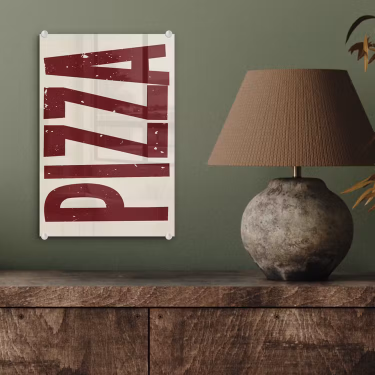 Glas schilderij - Pizza - Vintage - Decoratie - Japandi — 4