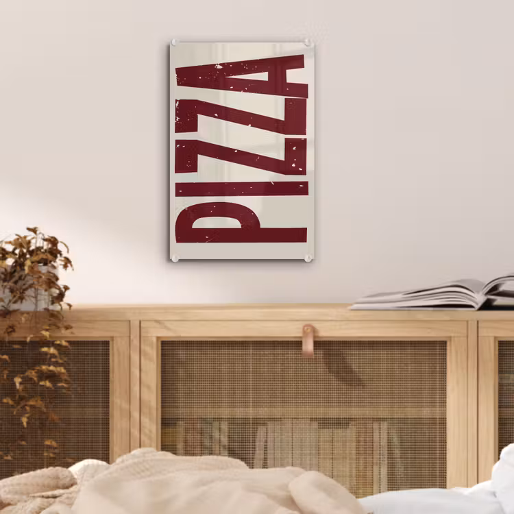 Glas schilderij - Pizza - Vintage - Decoratie - Japandi — 5