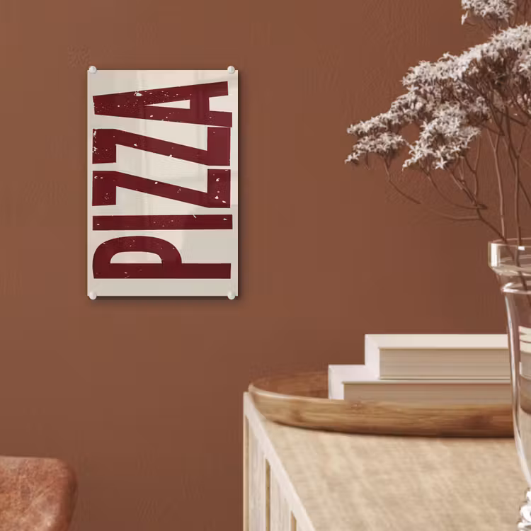 Glas schilderij - Pizza - Vintage - Decoratie - Japandi — 6