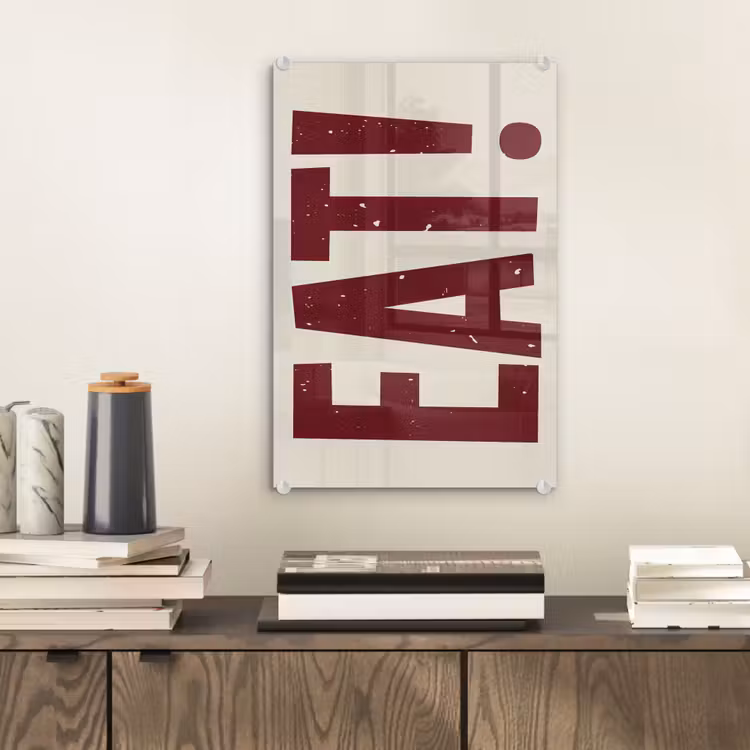 Glas schilderij - Red - Eten - Vintage - Decoratie — 2