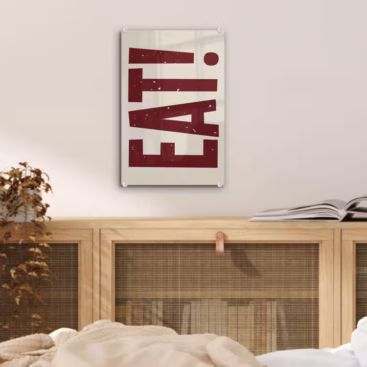 Glas schilderij - Red - Eten - Vintage - Decoratie — 5