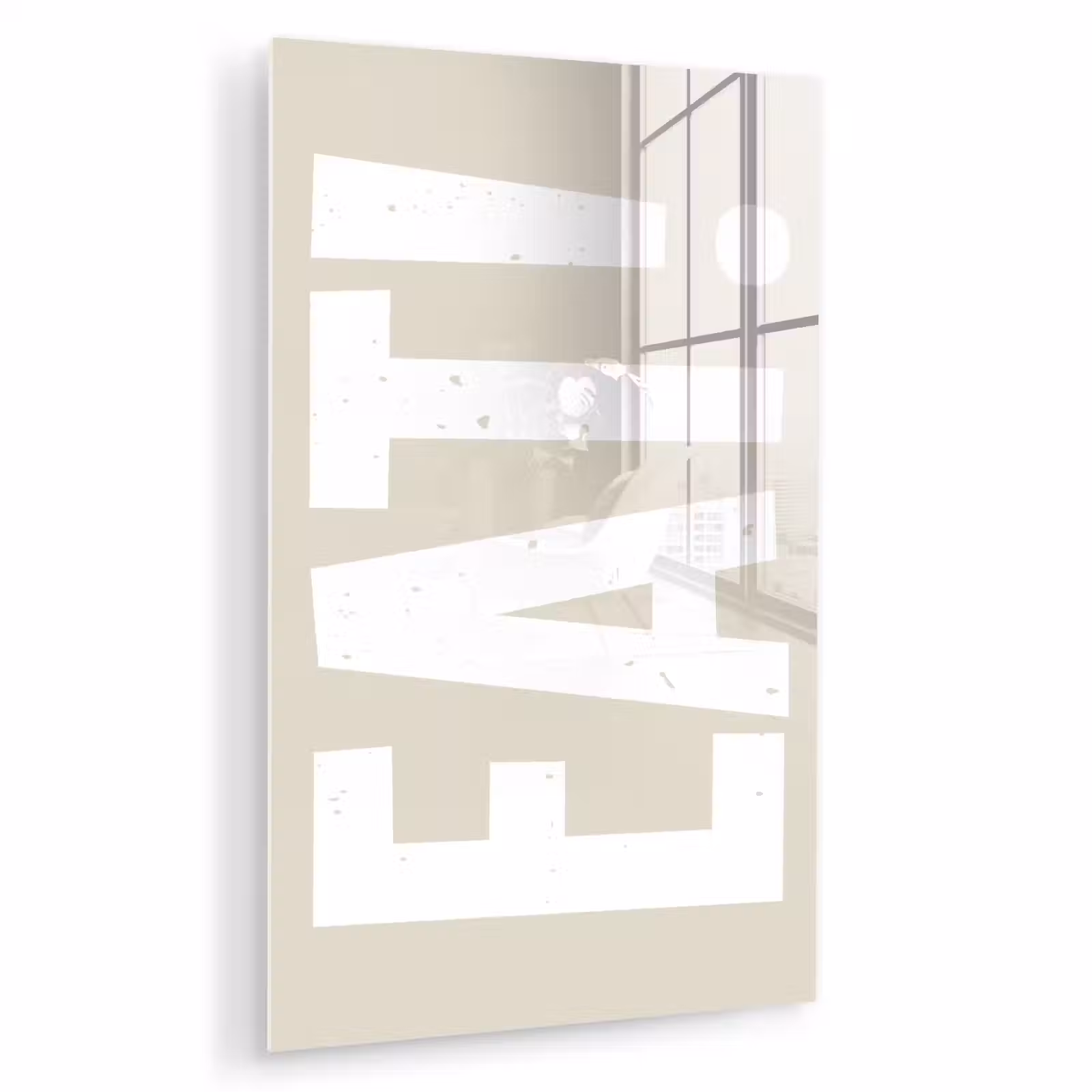Glas schilderij - Eten - Decoratie - Beige - Wit — 1