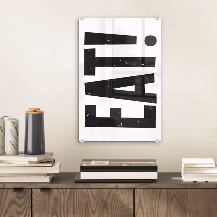 Glas schilderij - Decoratie - Eten - Zwart - Wit — 2