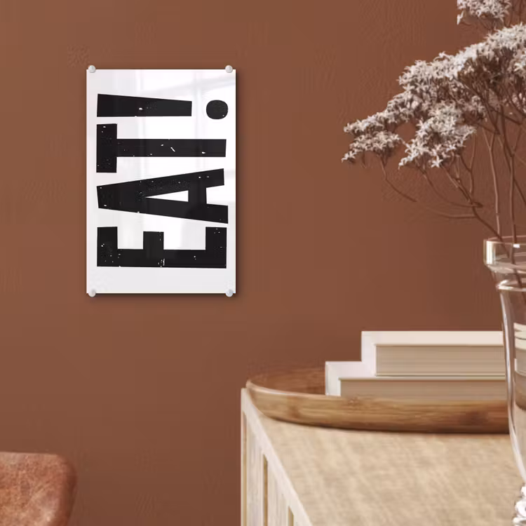 Glas schilderij - Decoratie - Eten - Zwart - Wit — 6