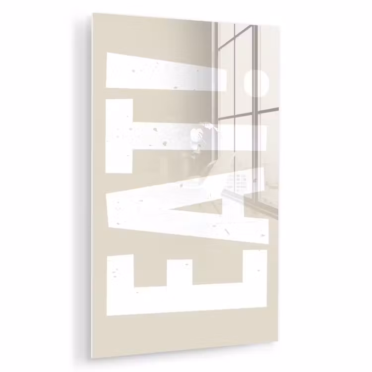 Glas schilderij - Eten - Decoratie - Beige - Wit — 1