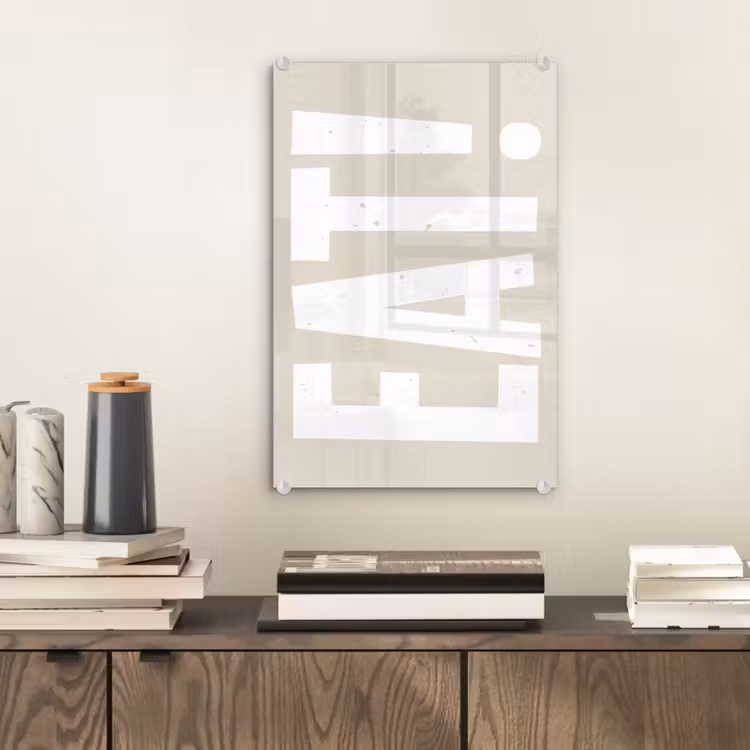Glas schilderij - Eten - Decoratie - Beige - Wit — 2