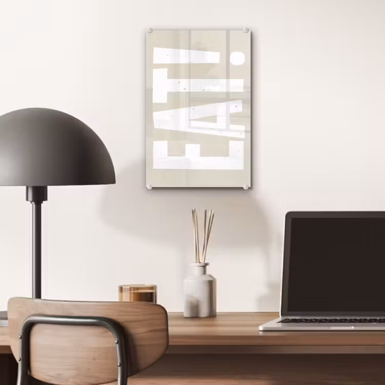 Glas schilderij - Eten - Decoratie - Beige - Wit — 7