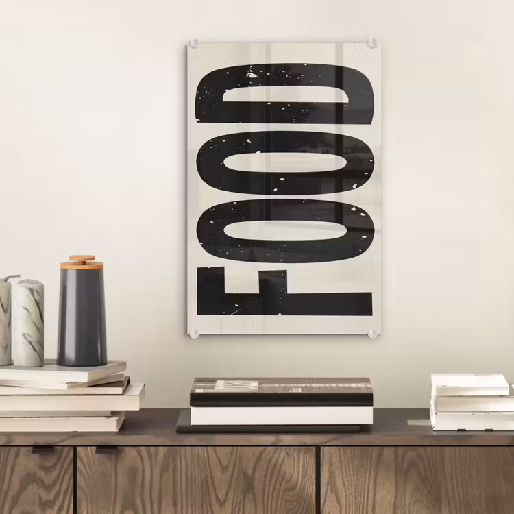 Glas schilderij - Japandi - Eten - Vintage - Decoratie — 2