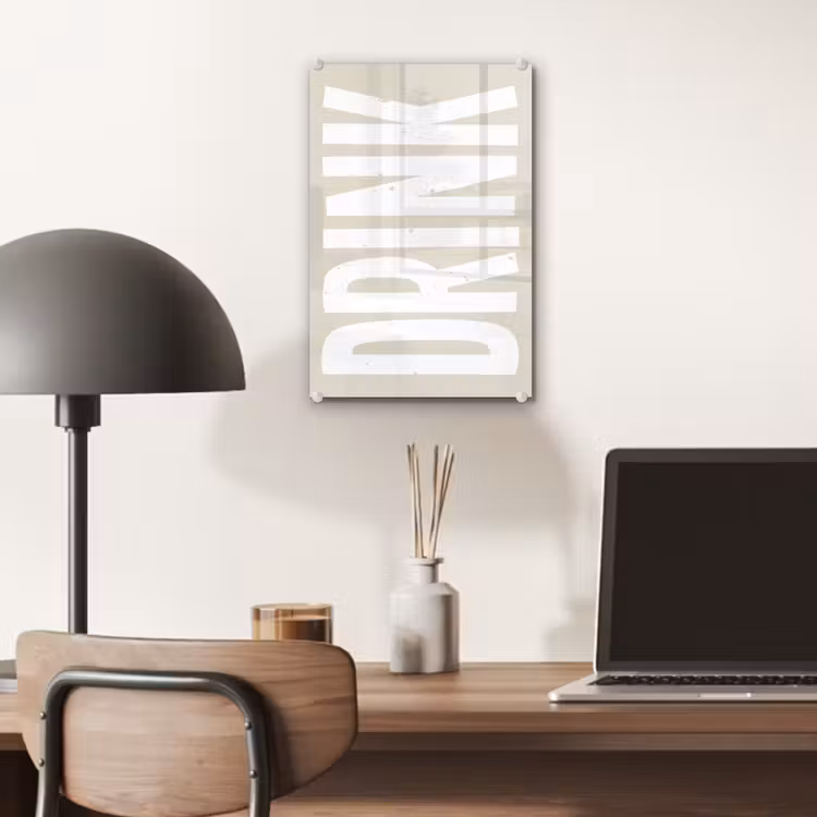 Glas schilderij - Japandi - Vintage - Japandi - Wit — 7