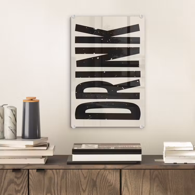 Glas schilderij - Vintage - Zwart - Decoratie - Japandi — 2