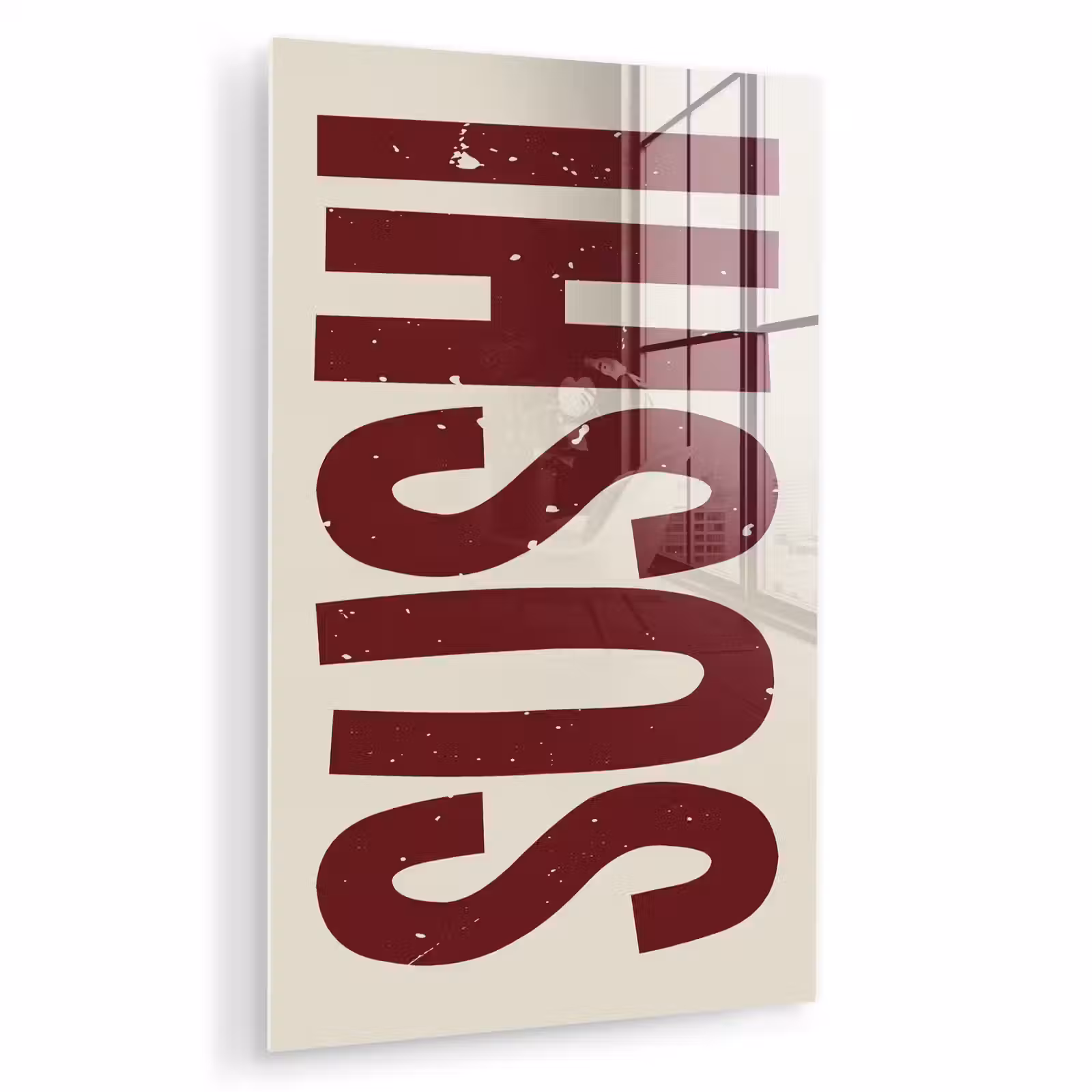 Glas schilderij - Sushi - Rood - Japandi - Decoratie — 1